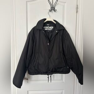 Aritzia TNA Coaches Jacket - Black Bomber